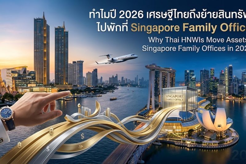 ทำไมปี 2026 เศรษฐีไทยถึงย้ายสินทรัพย์ไปพักที่ Singapore Family Office?