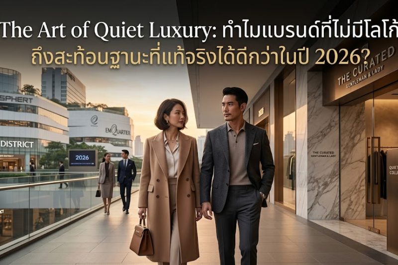 The Art of Quiet Luxury: ทำไมแบรนด์ที่ไม่มีโลโก้ ถึงสะท้อนฐานะที่แท้จริงได้ดีกว่าในปี 2026?